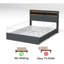 Structure de lit plateforme tapissier grand avec rangement