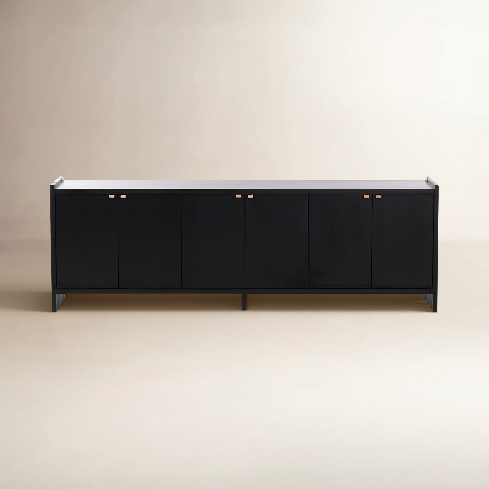 Handa 78'' Media Console, Black Wash Poplar