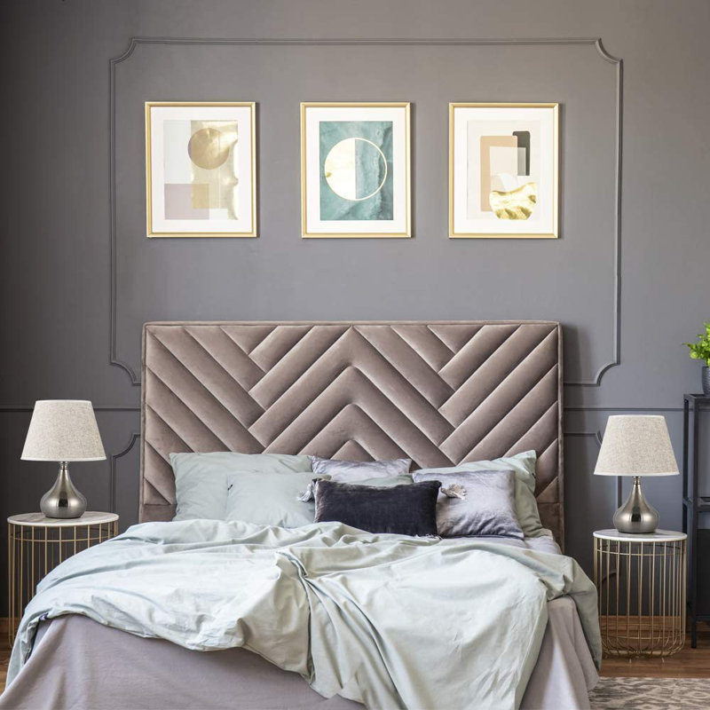 Ensemble de lampe de table argentée 13,6 po Fernanda