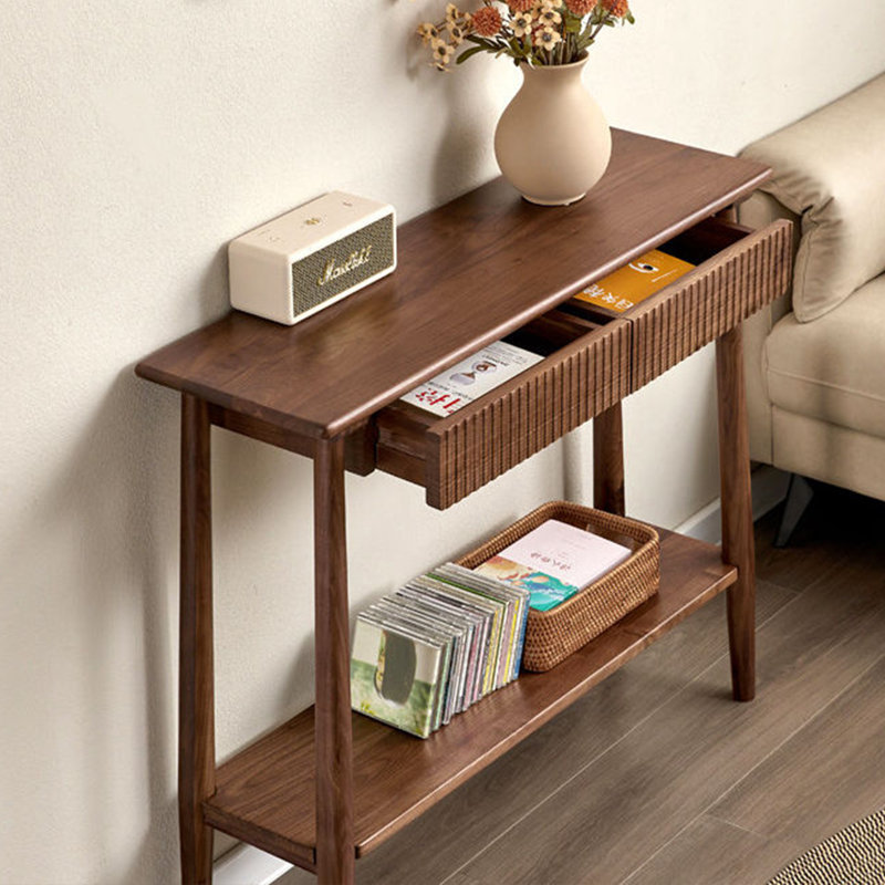 Chinese-style simple brown console table