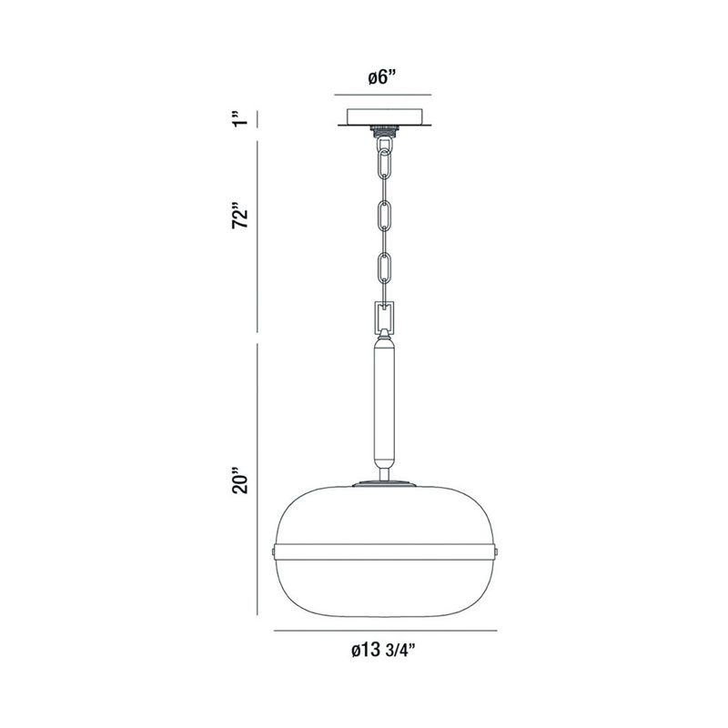Luminaire suspendu 20 po Nottingham