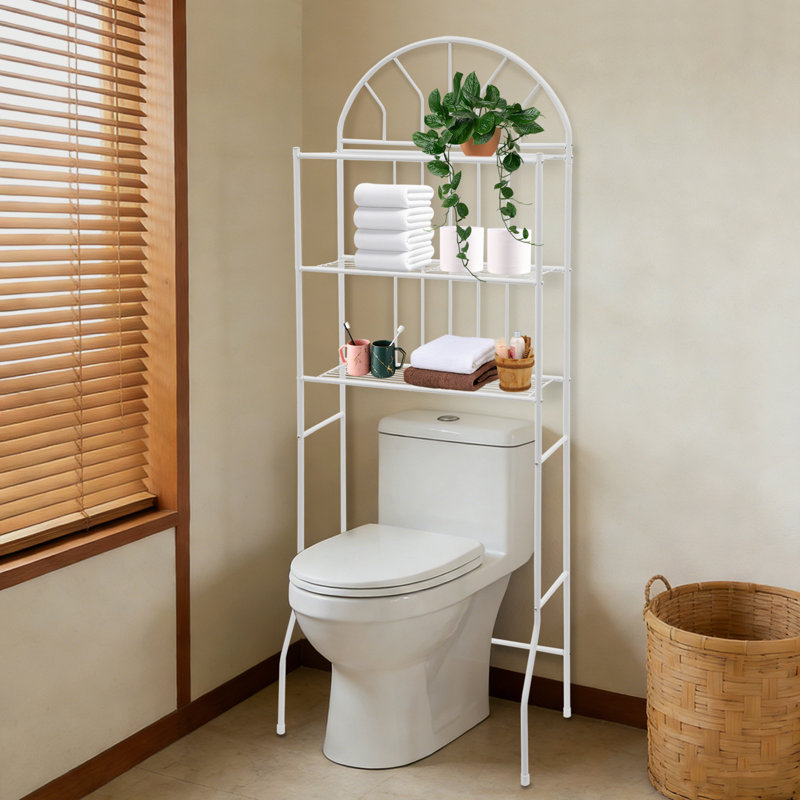 Aionna 3 Tier Metal Freestanding Over The Toilet Storage