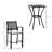 Outsunny 3Pcs Patio Bar Set With Soft Cushion