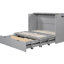Lit double gris avec tiroir pour un espace enchanteur et confortable-825055686