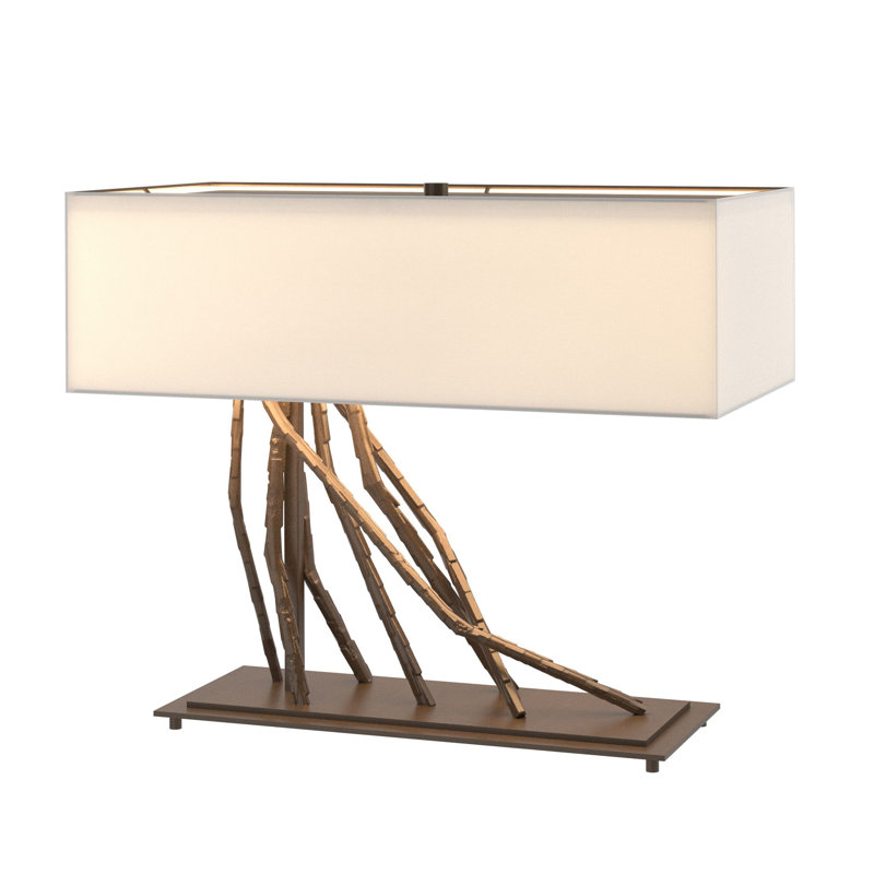 Brindille 16.5" Table Lamp, Flax, Bronze