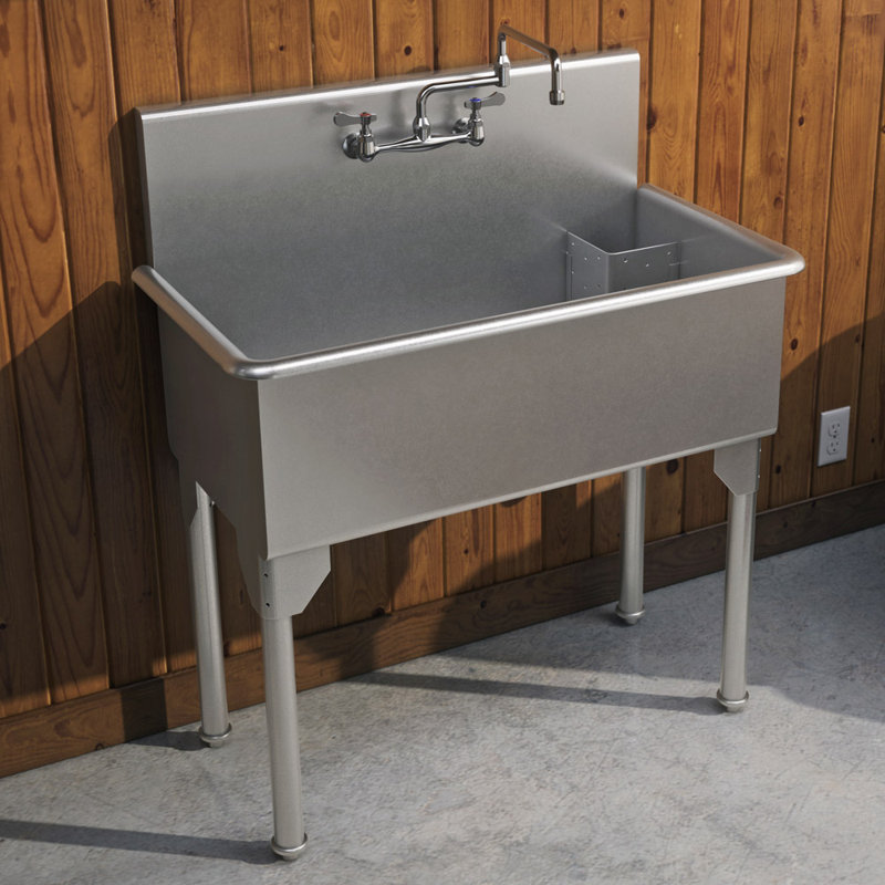 Pearlhaus 39" L x 21" W Free Standing Service Sink