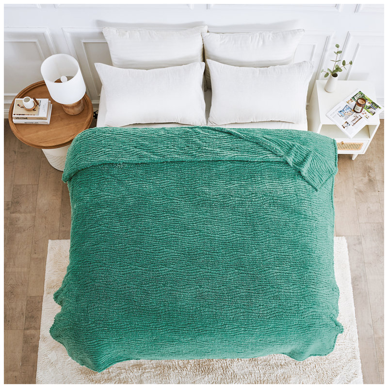Ardith Standard Throw Blanket, Green, 130cm W x 180cm L