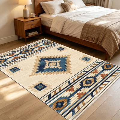 Tapis à motif géométrique 1 pièce Southwestern Aztec
