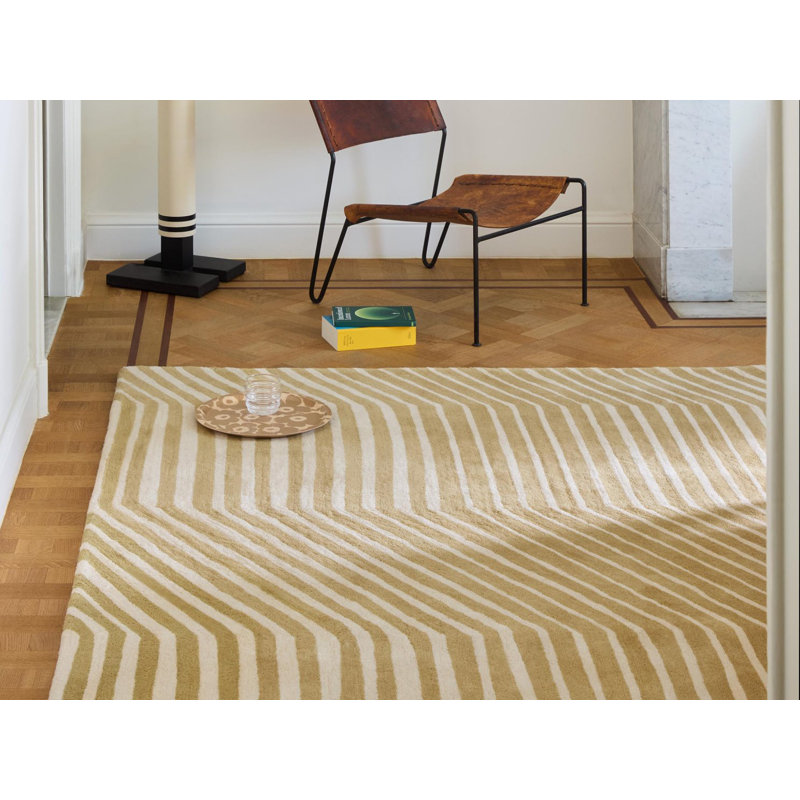 Kalasääski Light Green | 134007, Rectangle 5'7" x 7'10", Brass