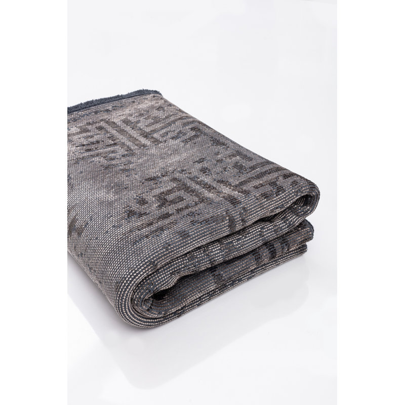 Rapture Gray Camouflage Luxury Area Rug, Rectangle 7'10" x 11'2"