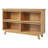 Varese Mid-Century Modern Wood Display Storage Cabinet with Glass Display Compartments