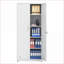 Armoires avec tablettes réglables Portes verrouillables | Acier blanc cassé | Maison / Bureau-962074861