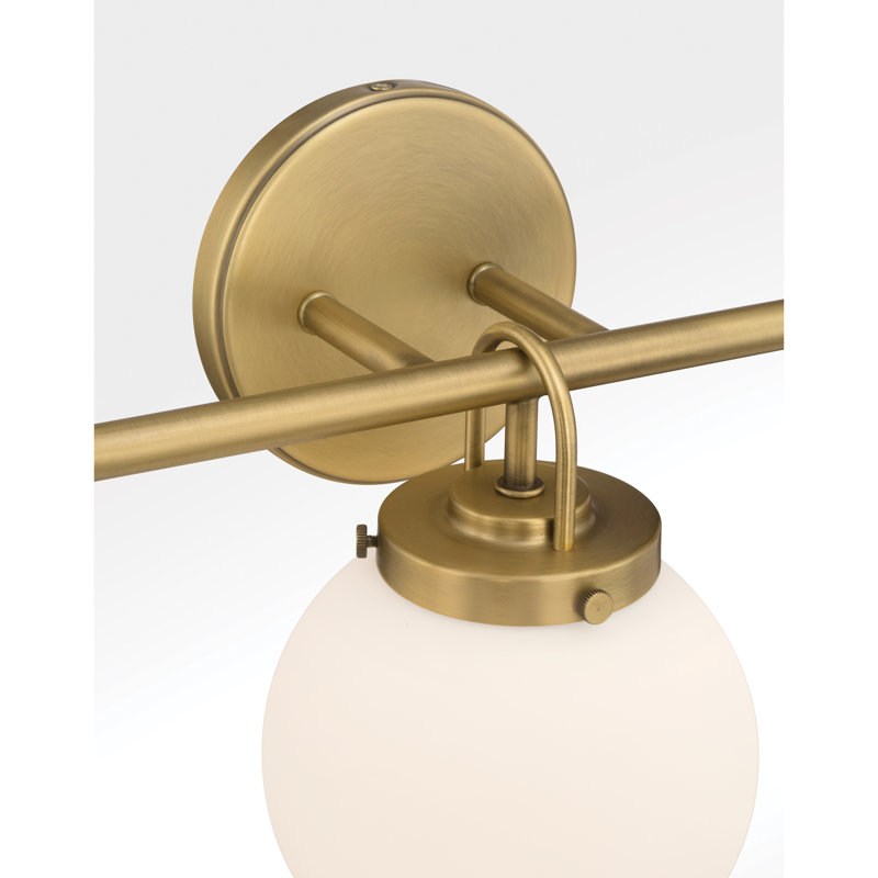 Meuble-lavabo 3 lumières 24 po Ortesa, H 10,5 po x l 24 po x P 6,5 po, Laiton, Trois lumières