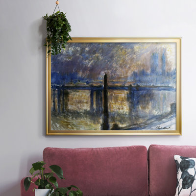 Charing Cross Bridge, Cleopatra's Needle, reproduction d'art sur toile