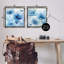  Ensemble de 2 toiles flottantes saturées "Blue Blossoms" par Irena Orlov-1915875205-1915875206
