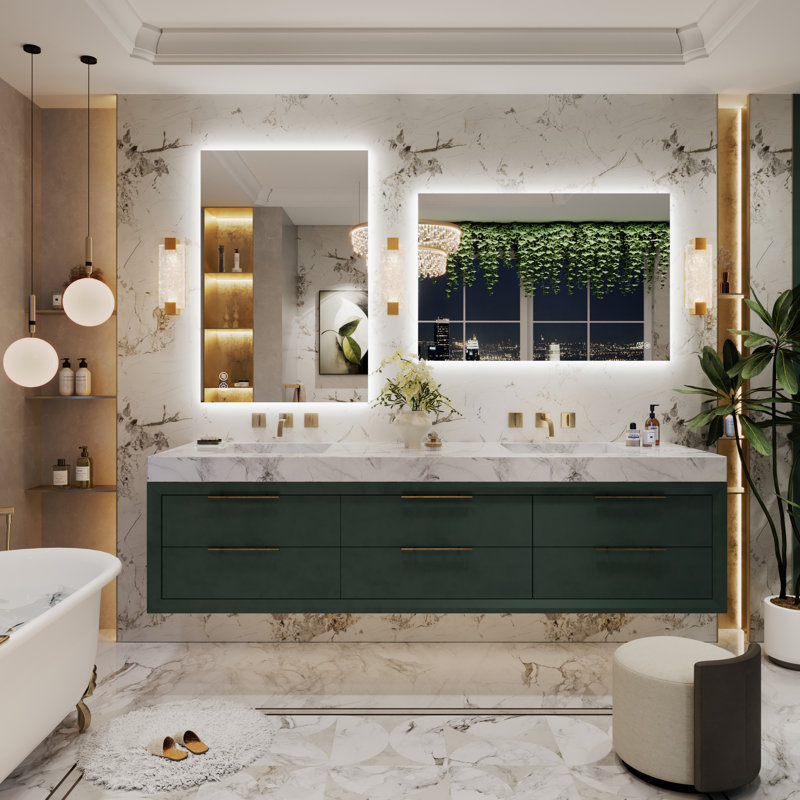 Lunara UL Certified Frameless Backlit LED Bathroom Vanity Mirror , Anti Fog Temper Glass 3 Year Warranty, 36" x 24"
