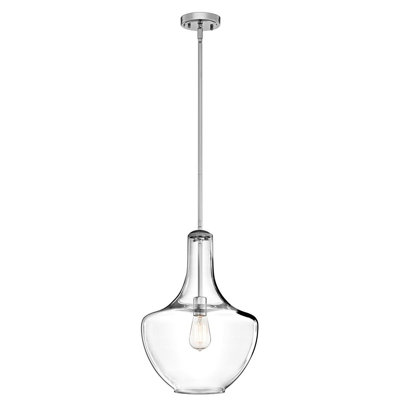 Plewak 1 - Light Chrome Teardrop Pendant