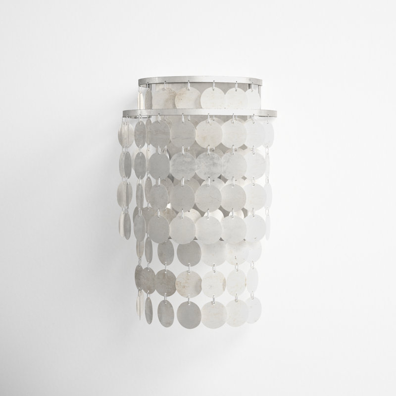 Concord Flush Mounted Sconce, Antique Silver