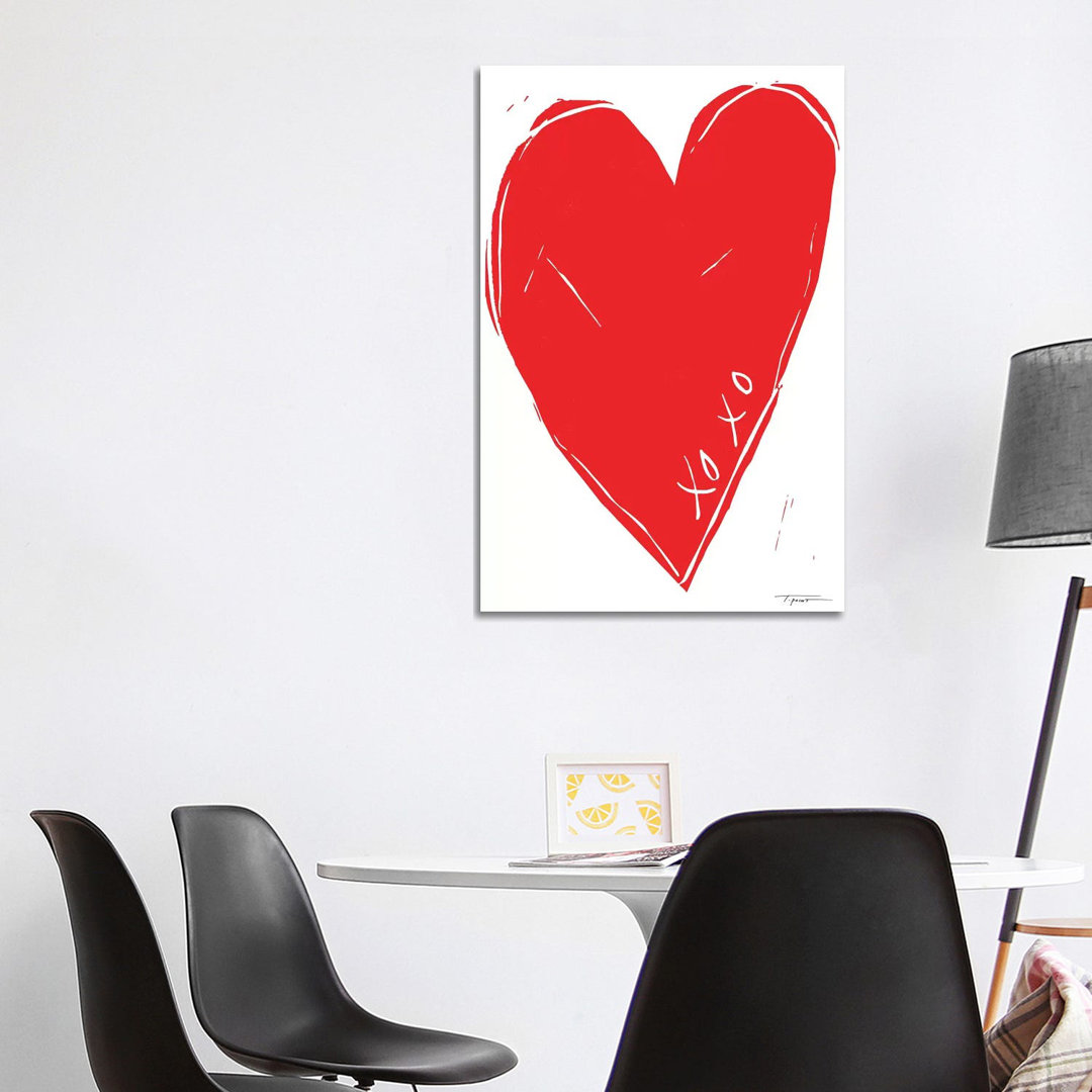 XOXO Heart von Statement Goods - Galerie-verpackte Leinwand Giclée auf Leinwand