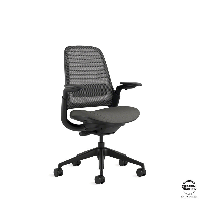 Steelcase Series 1 with CarbonNeutral Product Certification, Black, Black, Hard Floor