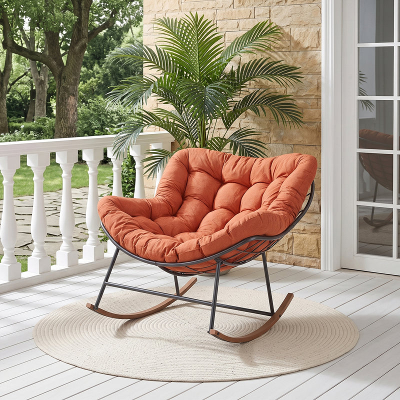 Iron Rocking Chair, Orange
