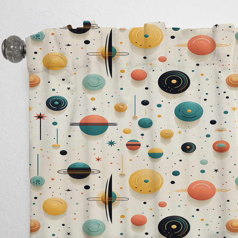 Cosmic Landscape - Rideau en velours moderne - obscurcissant - 1 panneau, L 52 po x L 95 po