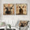 China China and Bull Ox I - Bull Wall Art - ensemble d'art mural moderne 2 pièces