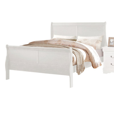 Lit simple blanc Grace - a un compartiment de rangement fonctionnel et une fabrication en bois de qualité élégante est pratique