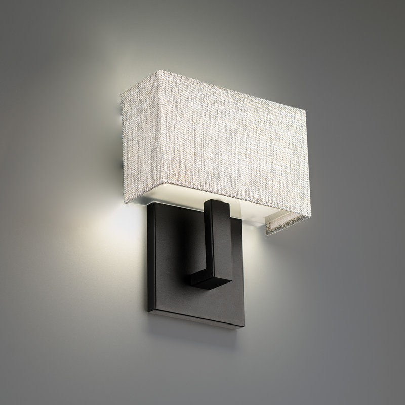 Manhattan 1 - Light Flush Mounted Sconce, Black, 9" H x 7.38" W x 2.75" D