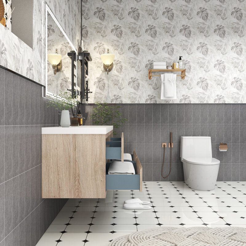 Meuble-lavabo double avec plateau 70,9 po Castanea, Chêne blanc