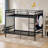 Bunk Bed with Ladder and Guardrail