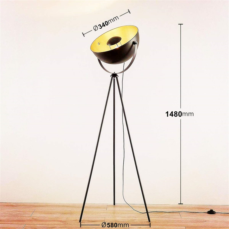 Sholes 148cm Tripod Floor Lamp