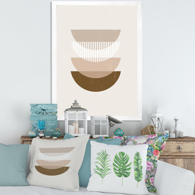 «Abstract Sun Moon Geometric Print III», impression sur toile