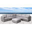 Canapé modulaire d'extérieur réversible en osier de 122 po Paniagua-954759208