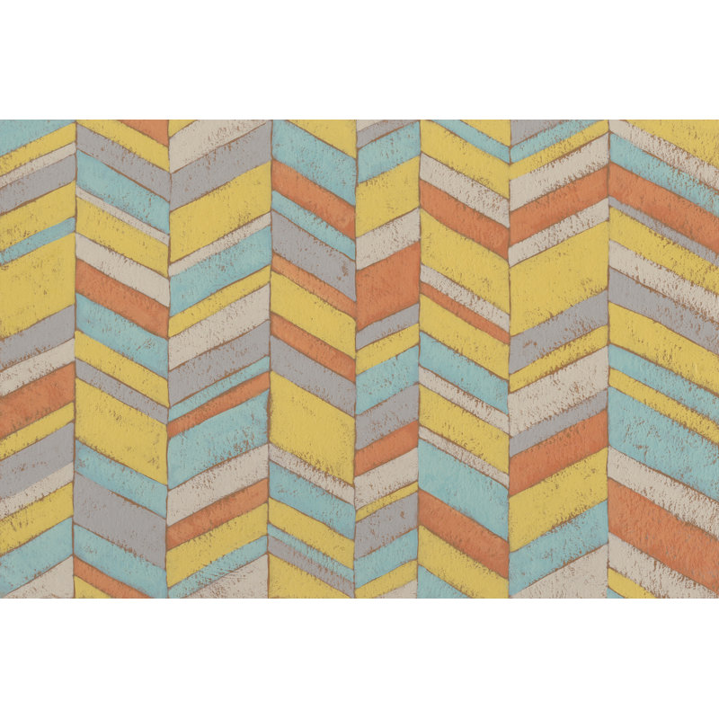 Modern Chevron III by Chariklia Zarris - Wrapped Canvas Painting, 61cm H x 91cm W