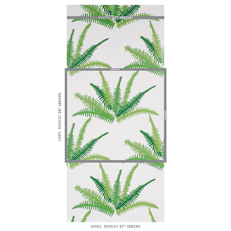 Papier peint Schumacher x Cristina Buckley, Vert