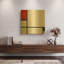 «Composition No. I, with Red and Black, 1929» par Piet Mondrian, art mural en métal doré, 24 po x 24 po-133656015