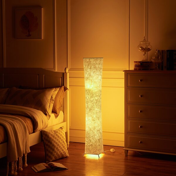 Orren Ellis Galatea 52'' Steel Column Floor Lamp with Outlet | Wayfair