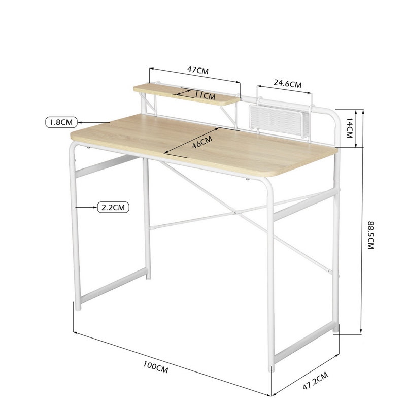 Alaric Metal Base Writing Desk