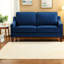 Causeuse moderne en velours bleu marine 51 pouces