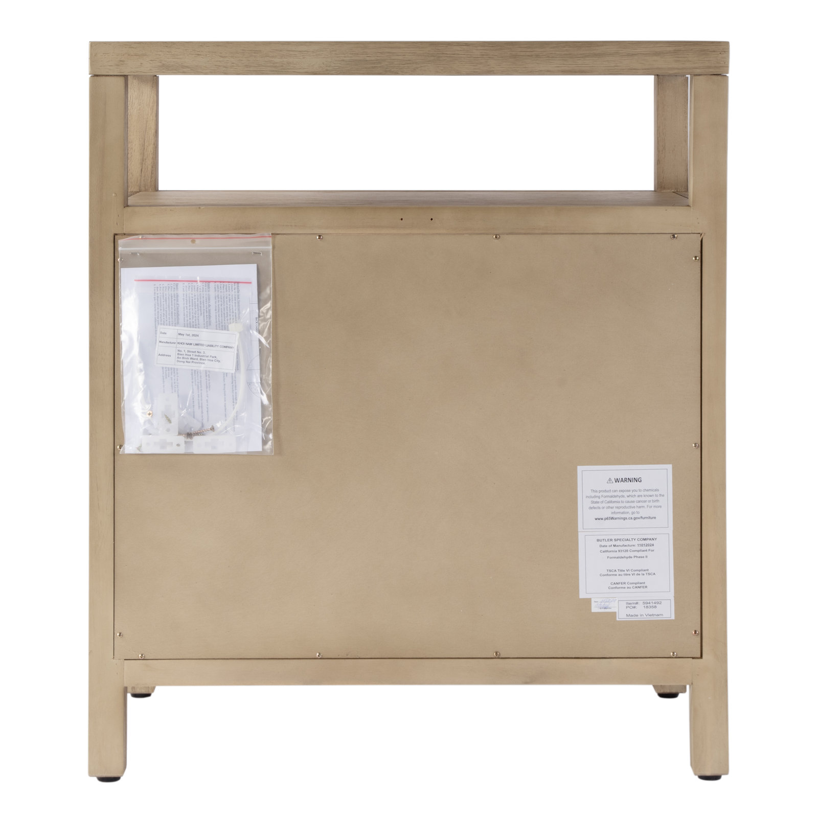 Celine 27" 3-Drawer Nightstand, Light Oak