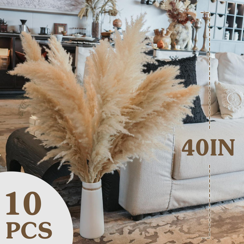 Elegant 40'' Tall Pampas Grass Arrangement for Floor Vases