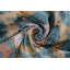Coussin en velours émeraude doré Ikat - 16 x 16 po