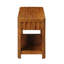 Petite table d'intérieur, table de bout rectangulaire avec tablette de rangement, table d'appoint avec pieds en bois massif