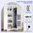 Multi-Function Wooden Cleaning Storage Cabinet – Space-Saving Organizer for Vacuum, Mops & Supplies-2023873392