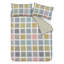 Microfiber Chequered Duvet Cover Set with Pillowcases-930505404