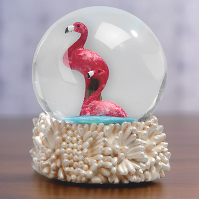 3.25"H Flamingo Snow Globe