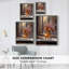 Reproduction encadrée FLORAL Series DCCLXVIII - bois massif
