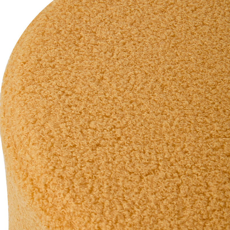 Solid Wood Accent Stool, Yellow