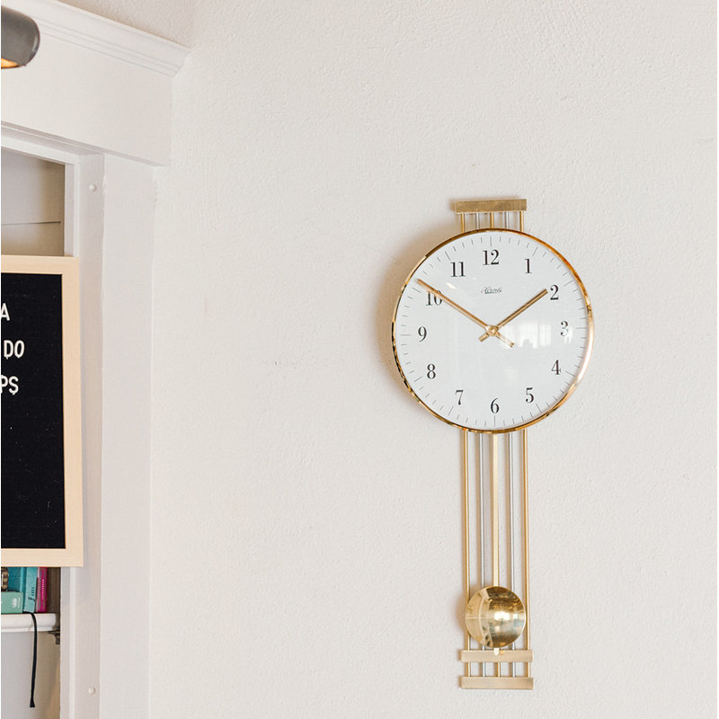 Highbury Wall Clock, Brass